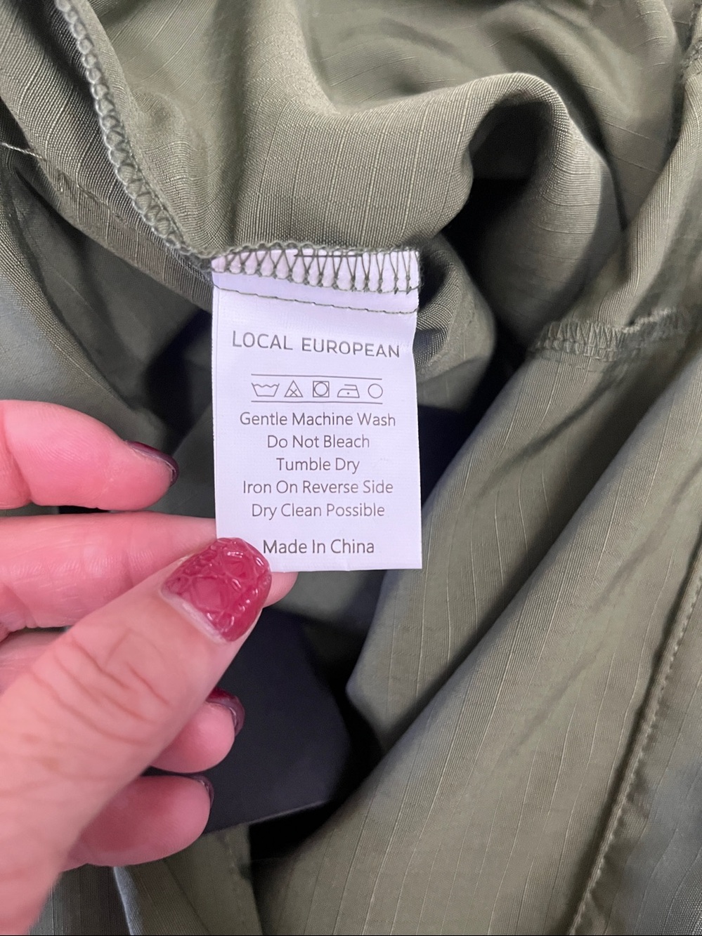 Nwt Local European Olive Green Drawstring Wide-Leg Cargo Pants Size Xs/S — image 4 of 5
